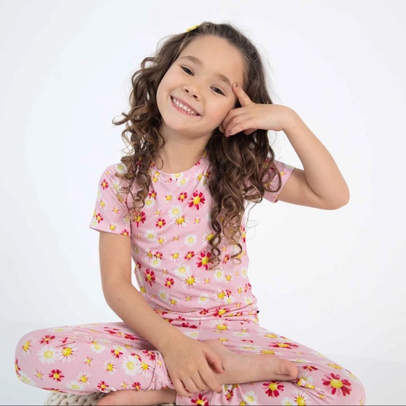 Lev Baby Grace Short Sleeve Bamboo Pajama Set - 4T - Picture 2 of 3